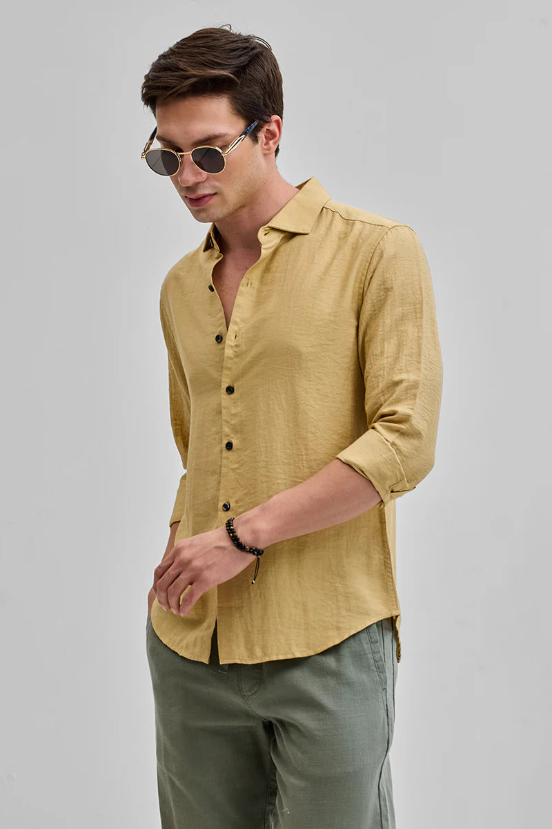 3 Textured Linen Blend Shirt