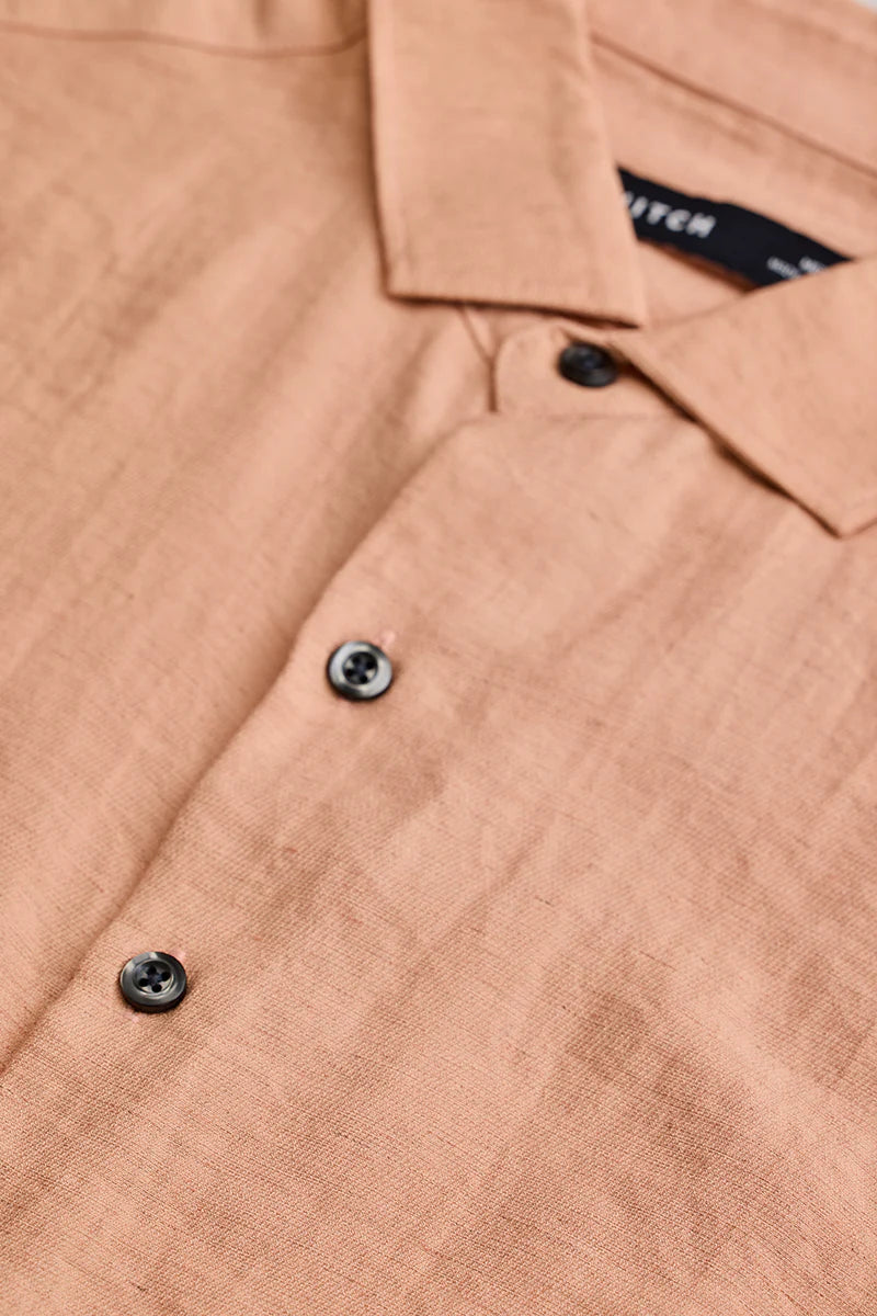 3 Textured Linen Blend Shirt