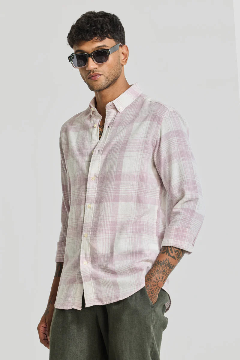 3 Checks Linen Shirt