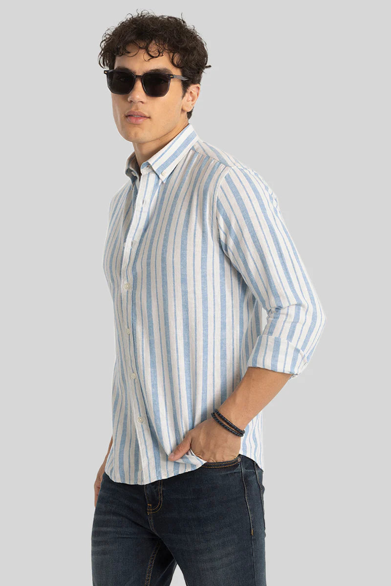 3 Checks Linen Blend Shirt