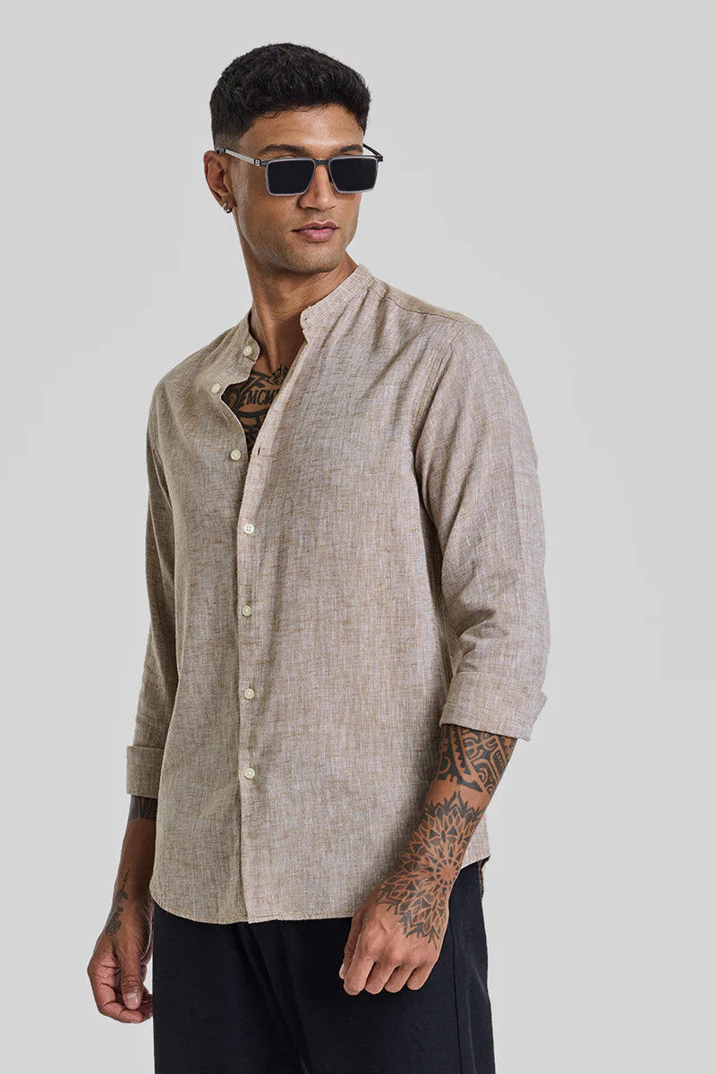 3 Textured Linen Shirt