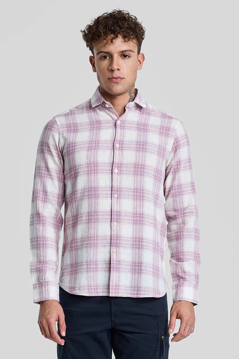 3 Checks Linen Blend Shirt