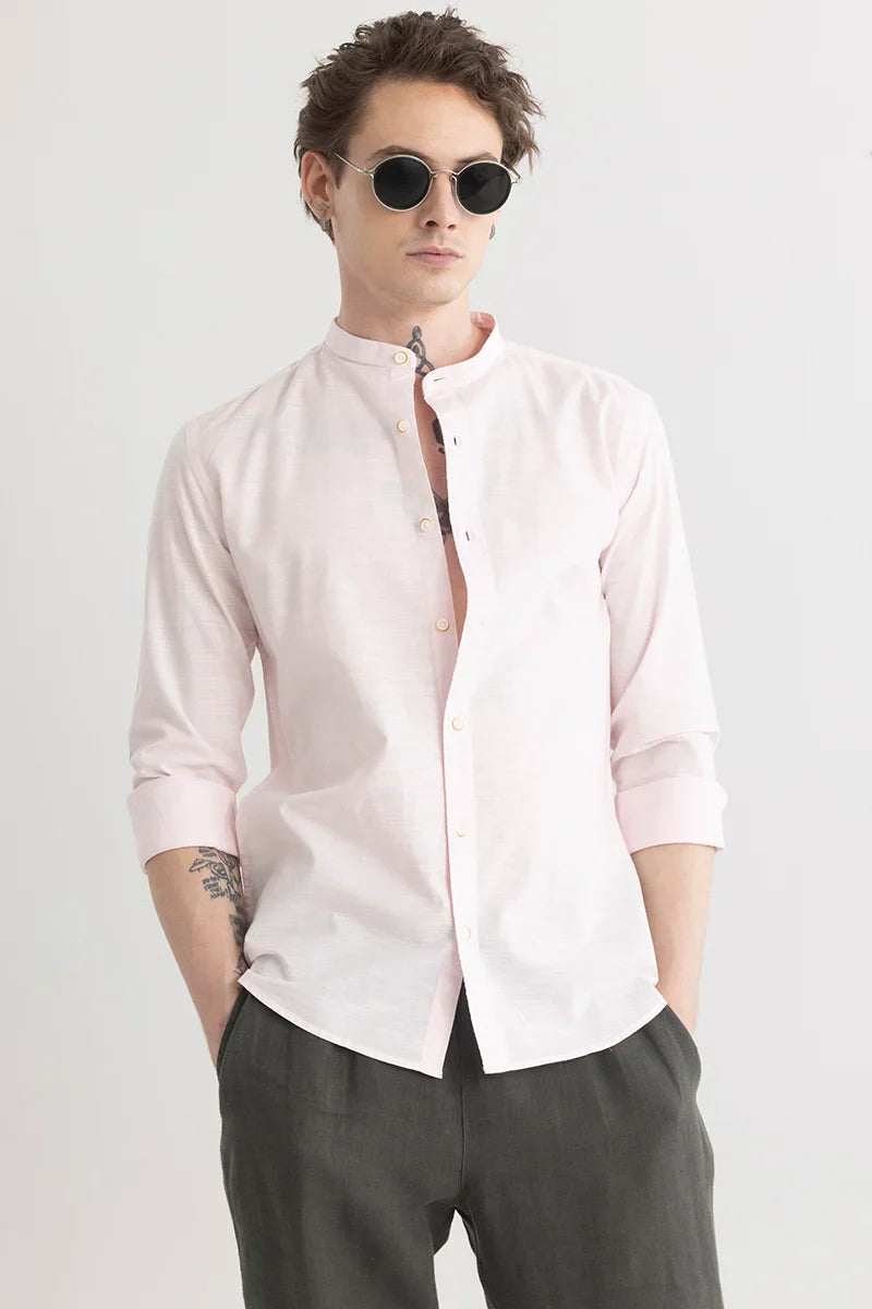 3 Mandarique Linen Blend Shirt